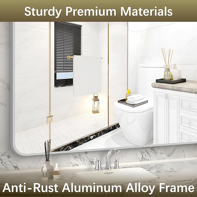 Arched Bathroom Mirror, Wall Mounted Mirror, Living Room, Vertically Hanging or - Image 7
