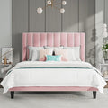 SHA CERLIN Queen Bed Frame/Velvet Upholstered Platform Bed Frame by SHACERLIN