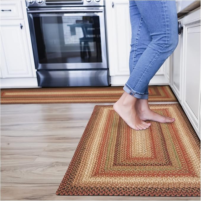 Homespice Gingerbread Premium Jute Braided Rug, 2x6' Rectangular Hall Runner by Homespice