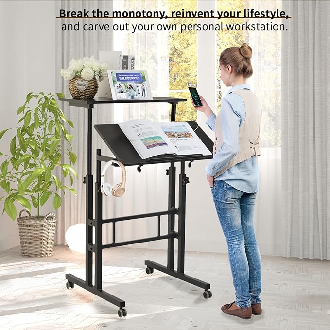 Hadulcet Mobile Standing Desk - Image 3