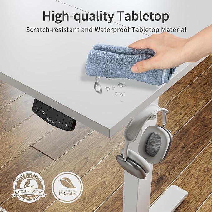 Agilestic Electric Standing Desk, Large 60 x 24 Inches Height Adjustable Desk - Image 5