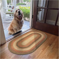 Russet Multi Color Jute Braided Oval Rugs, 27x45 by Homespice