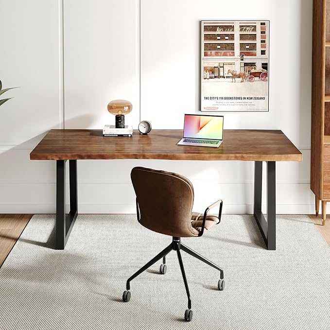 Solid Wood Computer Desk 55-inch Large Office Desk Home Simple Modern Long Desk - Image 4