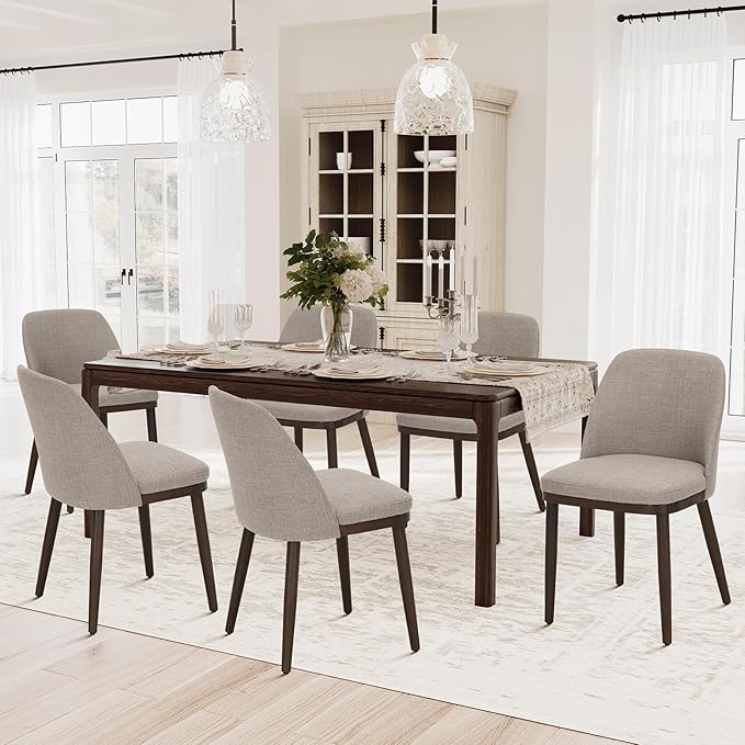 COLAMY Upholstered Dining Chairs Set of 4, Modern Kitchen Chairs - Image 2