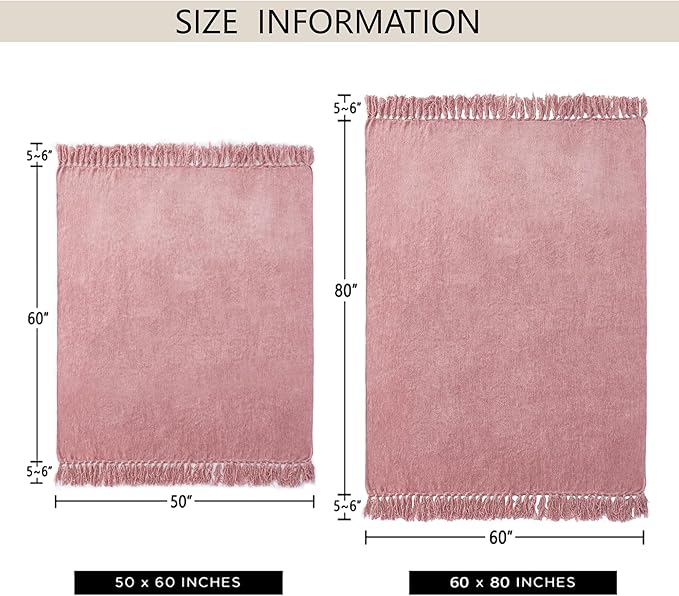 Chenille Throw Blanket for Couch 60"X 80" Twin, Soft Cozy Throws - Image 7
