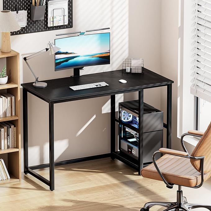 SINPAID 40'' Gaming Desk with Shelves, Small Computer Desk, Escritorios para - Image 4
