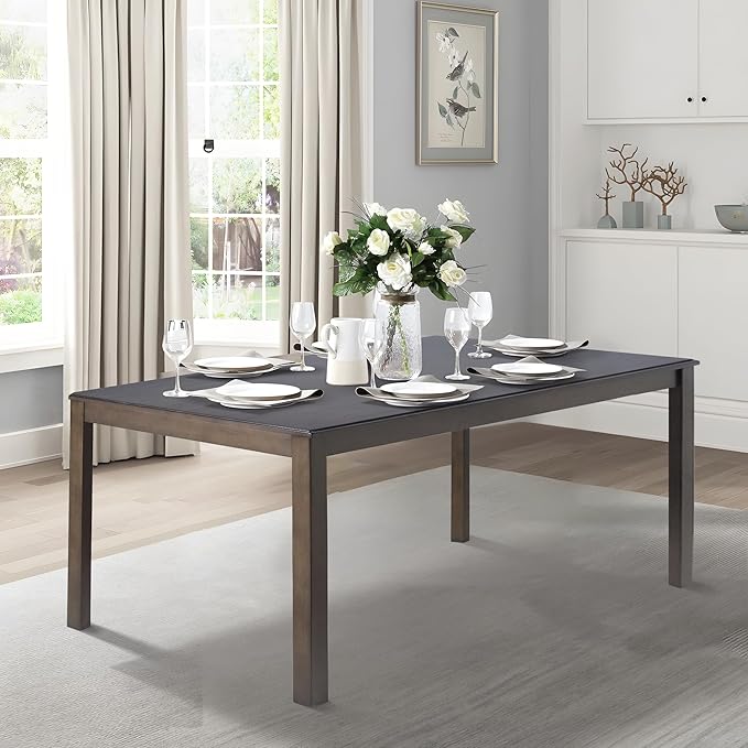 COLAMY Modern Rectangular Dining Table Set - Image 2