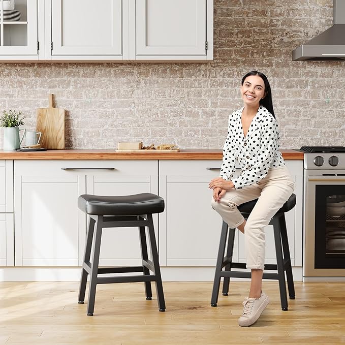Counter Height Bar Stools Set of 3, 24 Inch Barstools - Image 5