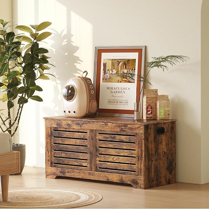 DINZI LVJ Storage Chest, 43.3” Wooden Toy Box - Image 7