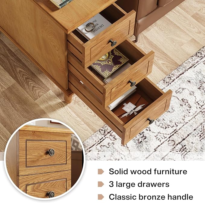 Tribesigns Solid Wood End Table, Fully Assembled Narrow Side Table - Image 7