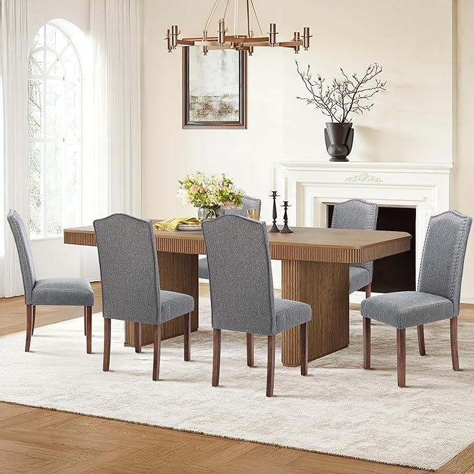 Stylish Upholstered Parsons Dining Chair Kitchen - Image 4