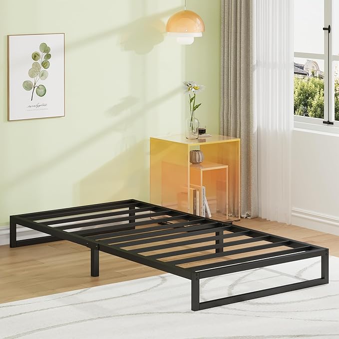 EMODA 7 Inch Twin Bed Frames No Box Spring Needed, Heavy Duty Metal Twin - Image 8
