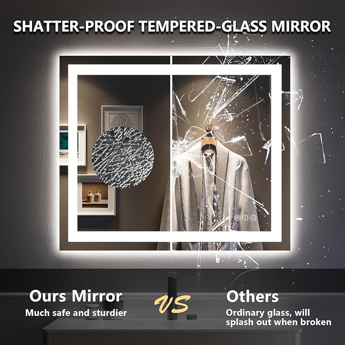 28x36 Inch LED Bathroom Mirror - Image 6