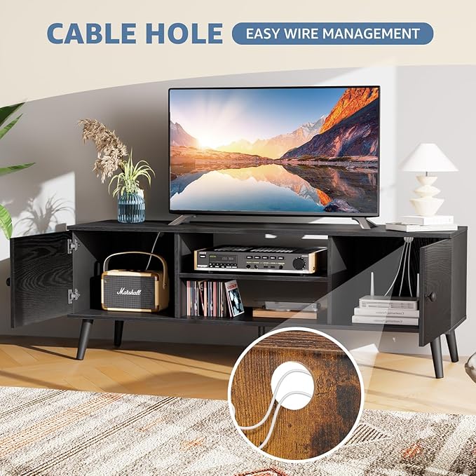 DUMOS TV Stand for 55 60 inch TV, Entertainment Center - Image 8