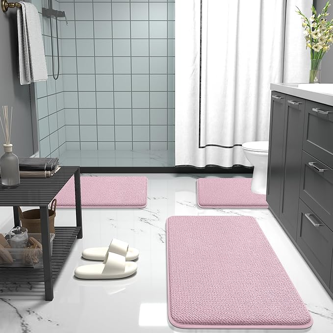 OLANLY Thick Memory Foam Bath Mat Rug 30x20, Extra Soft Absorbent Bathroom Rug - Image 7