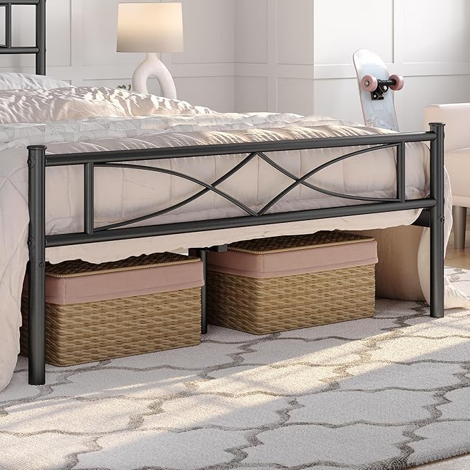 Yaheetech Metal Queen Platform Bed Frames Mattress Foundation - Image 4