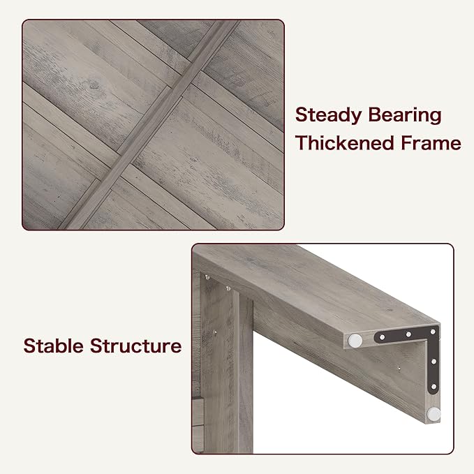 Dining Table for 4-6, Rectangular Dining Room Dinner Table - Image 4