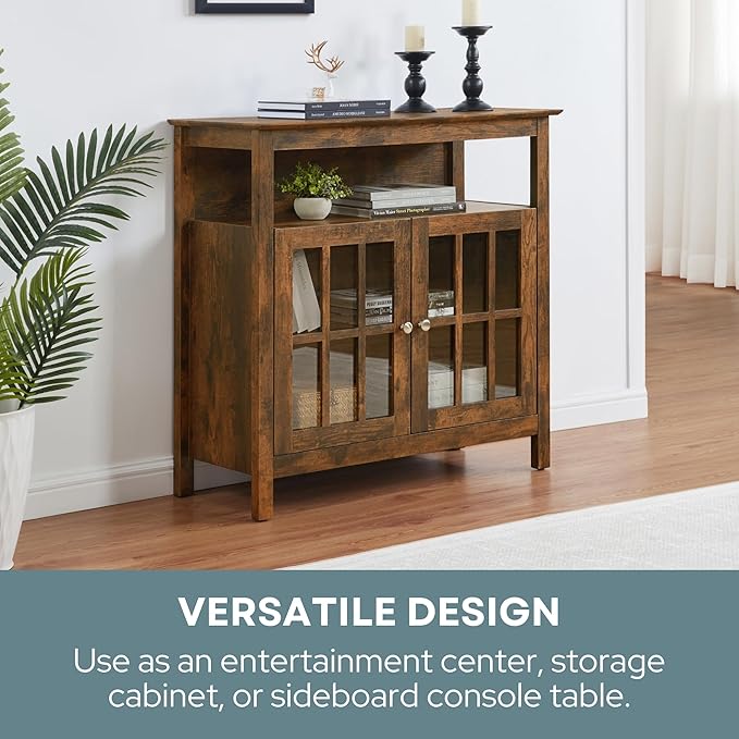 Convenience Concepts Big Sur Highboy Stand 36" Modern Entertainment Center - Image 6