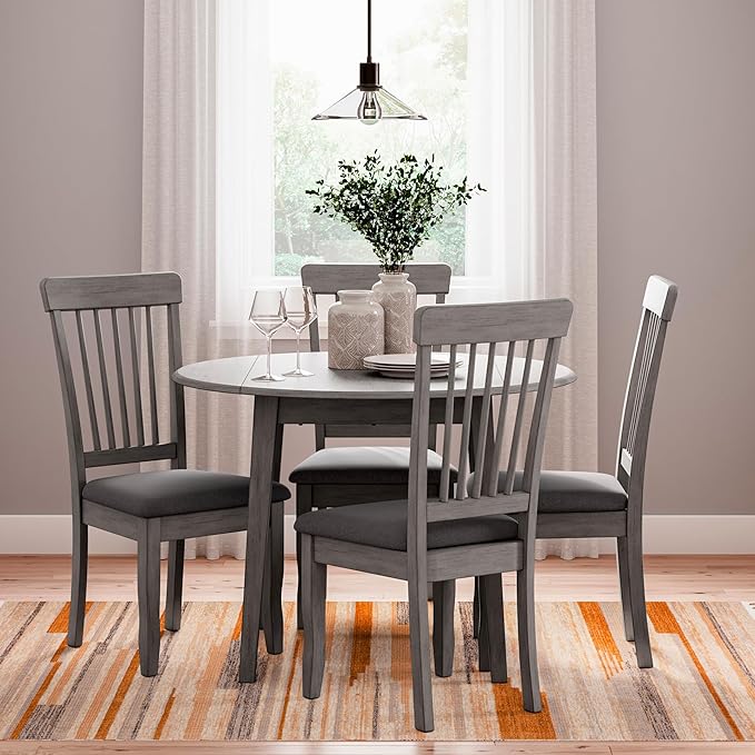 Signature Design by Ashley Shullden Casual Round Dining Small Drop Leaf Table - Image 8