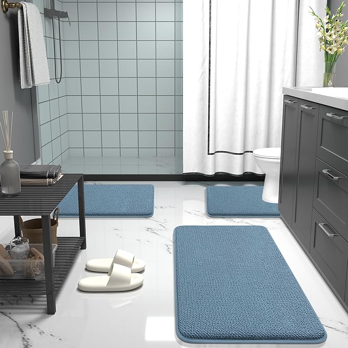 OLANLY Thick Memory Foam Bath Mat Rug 30x20, Extra Soft Absorbent Bathroom Rug - Image 7