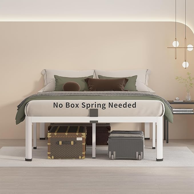 MAF 18 Inch California King Bed Frame White - Image 6