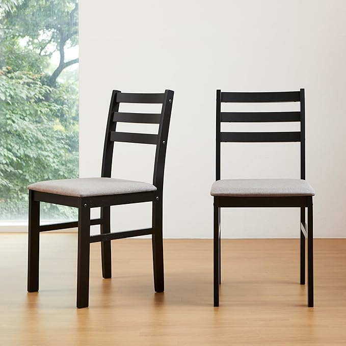 Livinia Seattle Modern Farmhouse Kitchen Dining Room Chair Set of 2, Solid Wood - Image 7