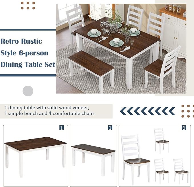 Ball & Cast 6 Piece Dining Table Set - Image 4