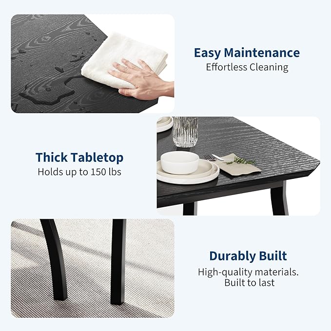 GAOMON Dining Table Set for 4, Wooden Kitchen Table - Image 4