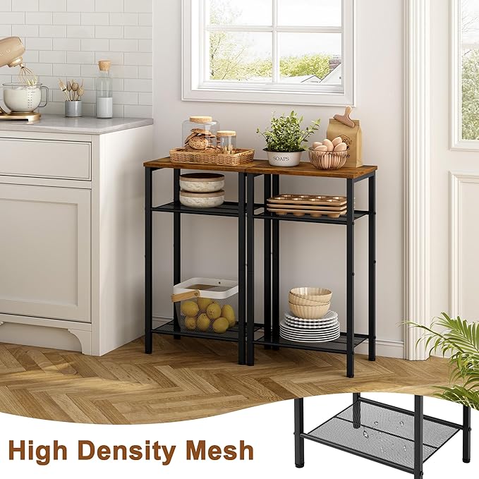 Hoctieon 3 Tier End Table, Telephone Table, Narrow Side Table - Image 7