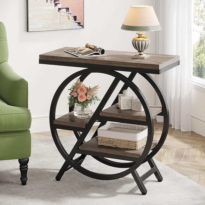 Tribesigns End Table for Living Room, 3-Tier Narrow Side Table by Tribesigns