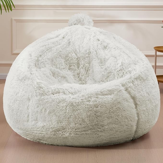 Stuffed Animal Storage Bean Bag, Adult Bean Bag Chair Covers Machine Washable by Unknown
