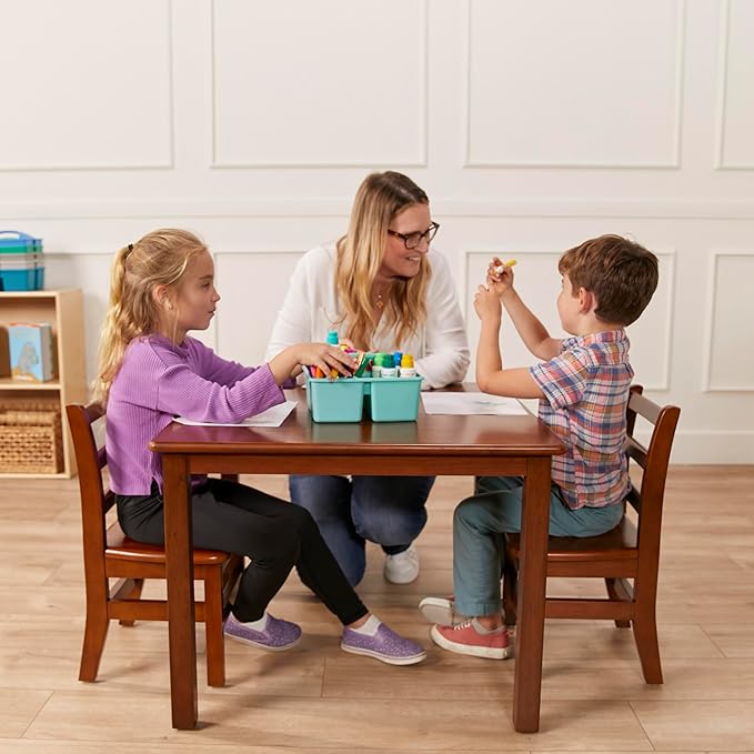 ECR4Kids 30in x 30in Square Hardwood Table and Chair Set, 12in Seat Height - Image 9