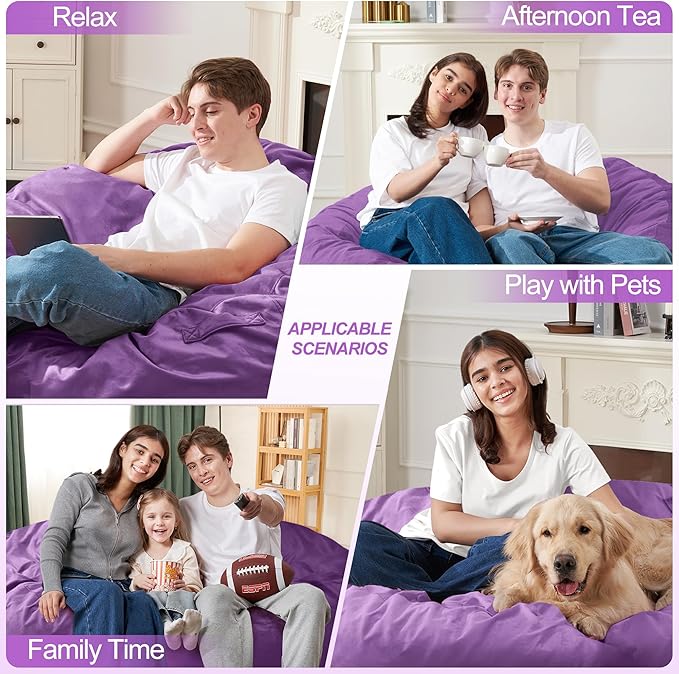 Homguava 6 FT Bean Bag Chair: 6' Bean Bags - Image 5