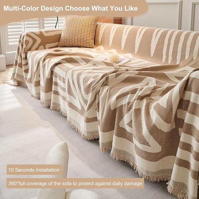 STACYPIK Durable Khaki Couch Covers - Image 7