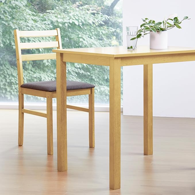 Livinia Seattle Modern Farmhouse Kitchen Dining Room Chair Set of 2, Solid Wood - Image 6
