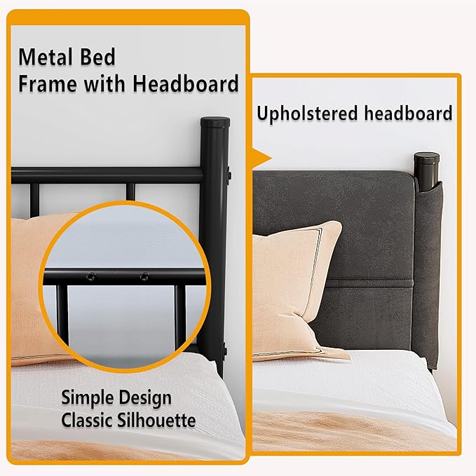 Metal Bed Frame, 14Inch Queen Size Bed Frame - Image 3