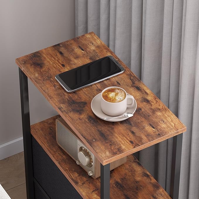 TUTOTAK Narrow Night Stand, Slim End Table, Tall Side Table - Image 7