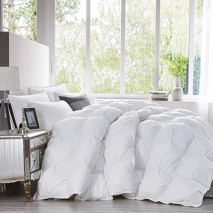Luxurious Goose Down Feather Fiber Comforter Duvet Insert, Exquisite Pinch - Image 2