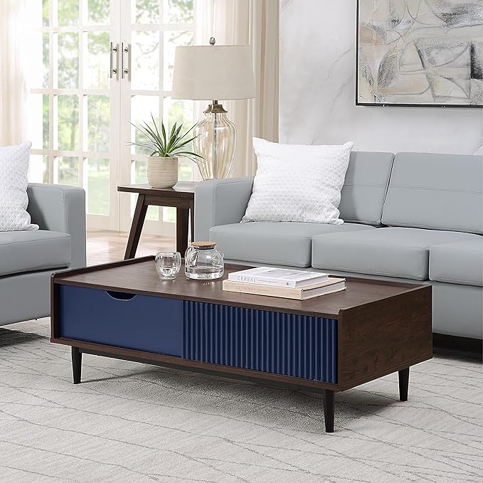 Manhattan Comfort Duane Mid Century Modern Coffee Table - Image 2