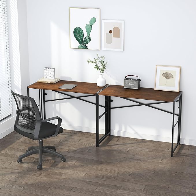 35 inch Folding Small Desk, Writing Gaming Computer Camping Desk - Image 5