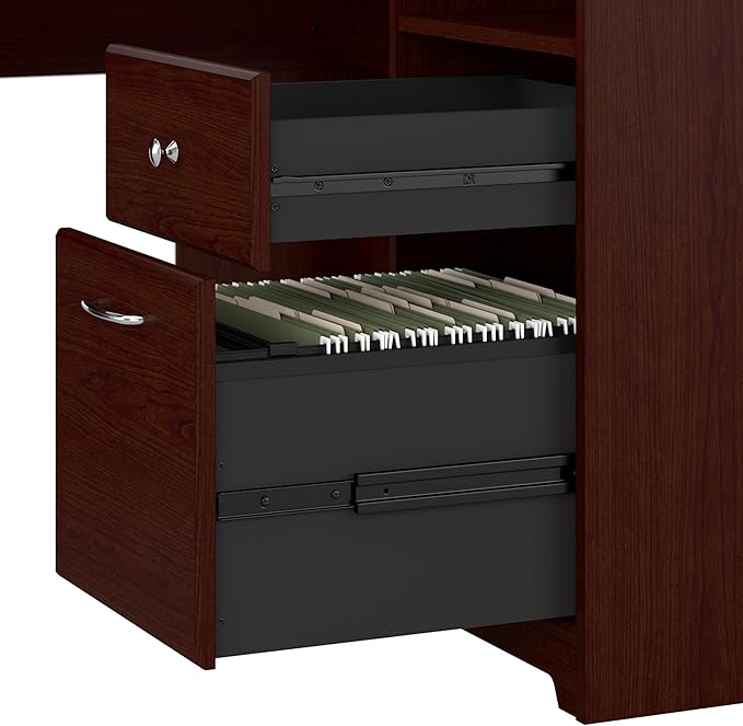 Bush Furniture Cabot L Shaped Computer Hutch, Corner Desk - Image 4