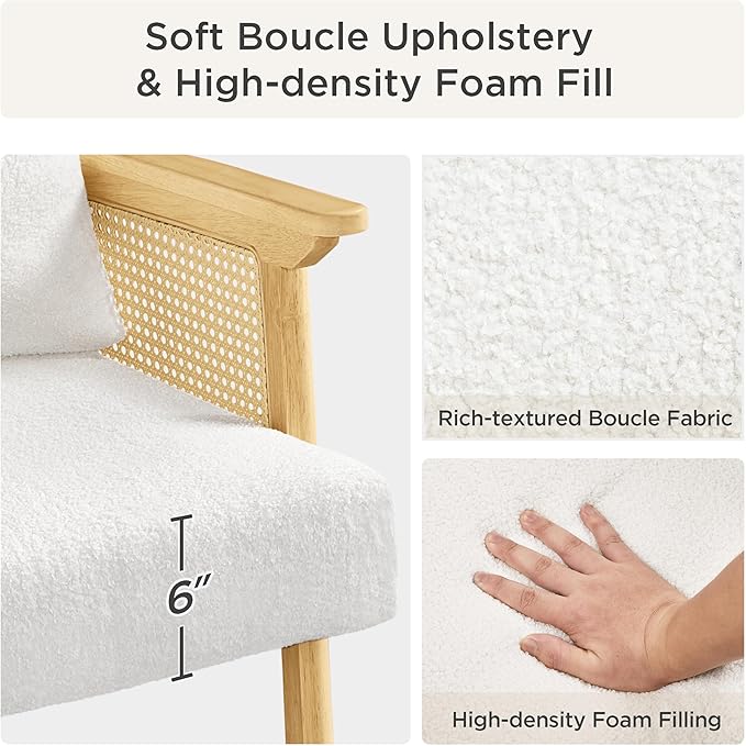 Yaheetech Accent Boucle Vanity Chair - Image 8