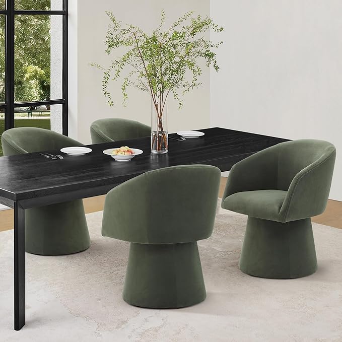 Swivel Dining Chairs Modern Accent Armchair Side Deskchair - Image 7