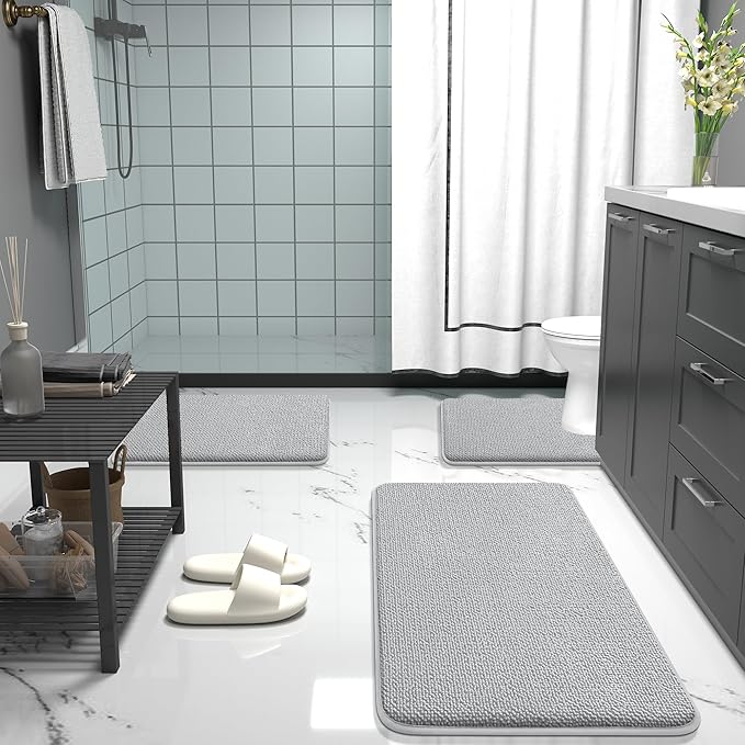 OLANLY Thick Memory Foam Bath Mat Rug 30x20, Extra Soft Absorbent Bathroom Rug - Image 7