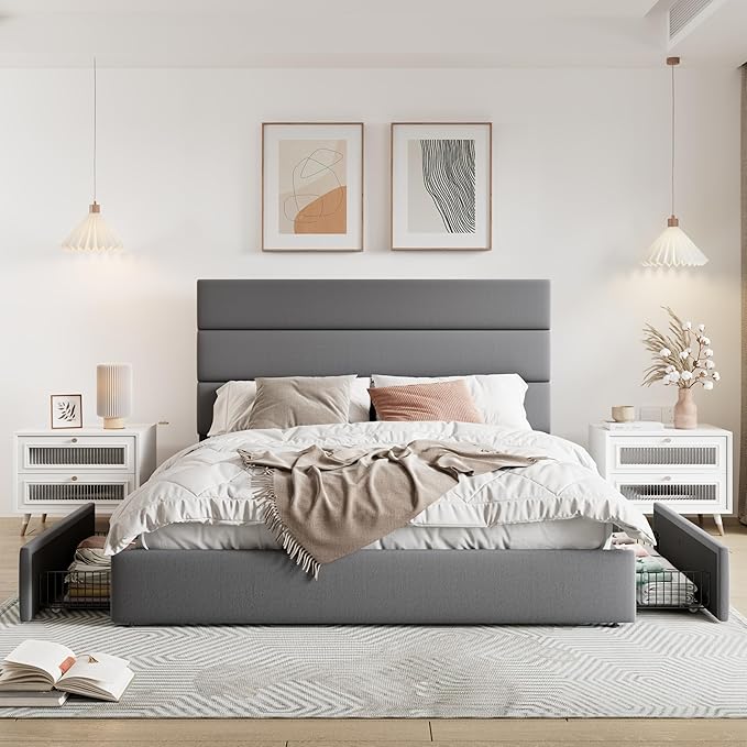 Allewie Modern Queen Size Platform Bed Frame - Image 3