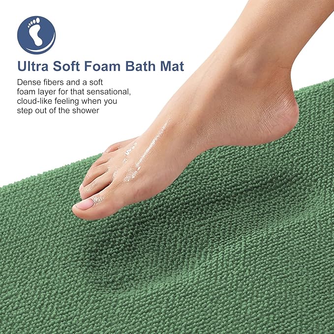 OLANLY Thick Memory Foam Bath Mat Rug 36x24, Extra Soft Absorbent Bathroom Rug - Image 2