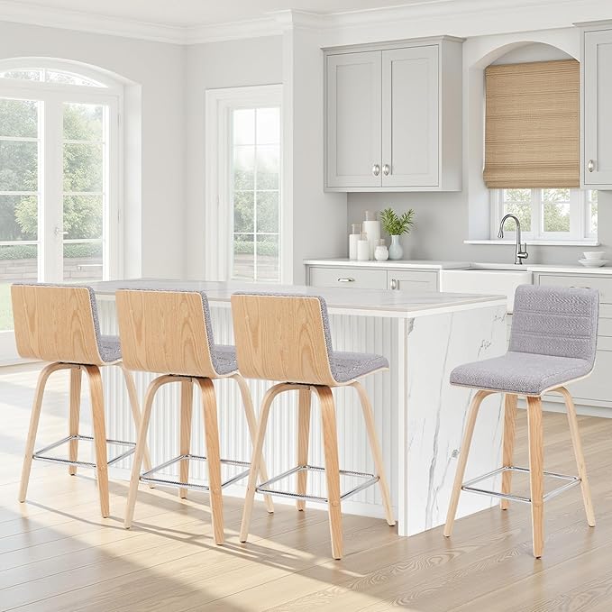 Armen Living Vienna Modern Swivel 26" Counter Height Barstool by ArmenLiving