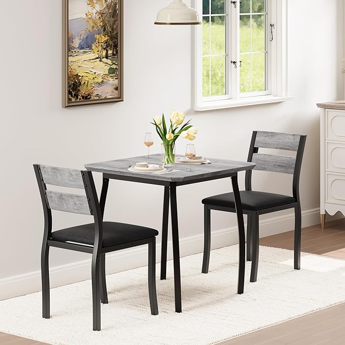 Small Dining Table Set for 2, 3-Piece Kitchen Table Set - Image 8