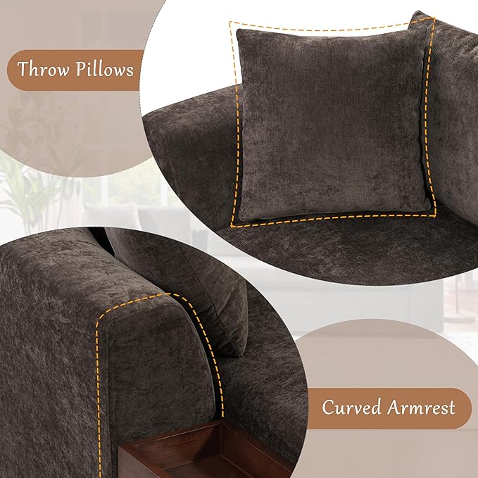 Merax 93.7" L-Shaped Sectional Sofa - Image 6
