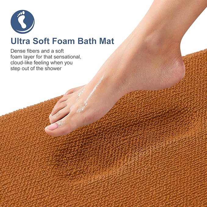 OLANLY Thick Memory Foam Bath Mat Rug 36x24, Extra Soft Absorbent Bathroom Rug - Image 2